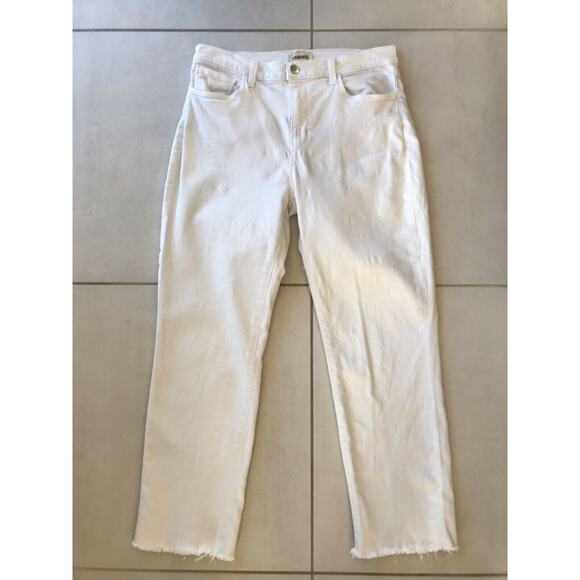 L'Agence Sada Crop Slim High Rise Jeans Cotton Stretch FLAWS - Picture 1 of 12
